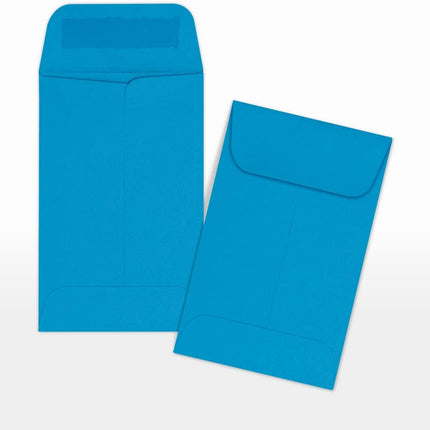 LUXPaper #1 Coin Envelopes | 2 1/4" x 3 1/2" | Pool Blue | 80lb. Text | 50 Qty