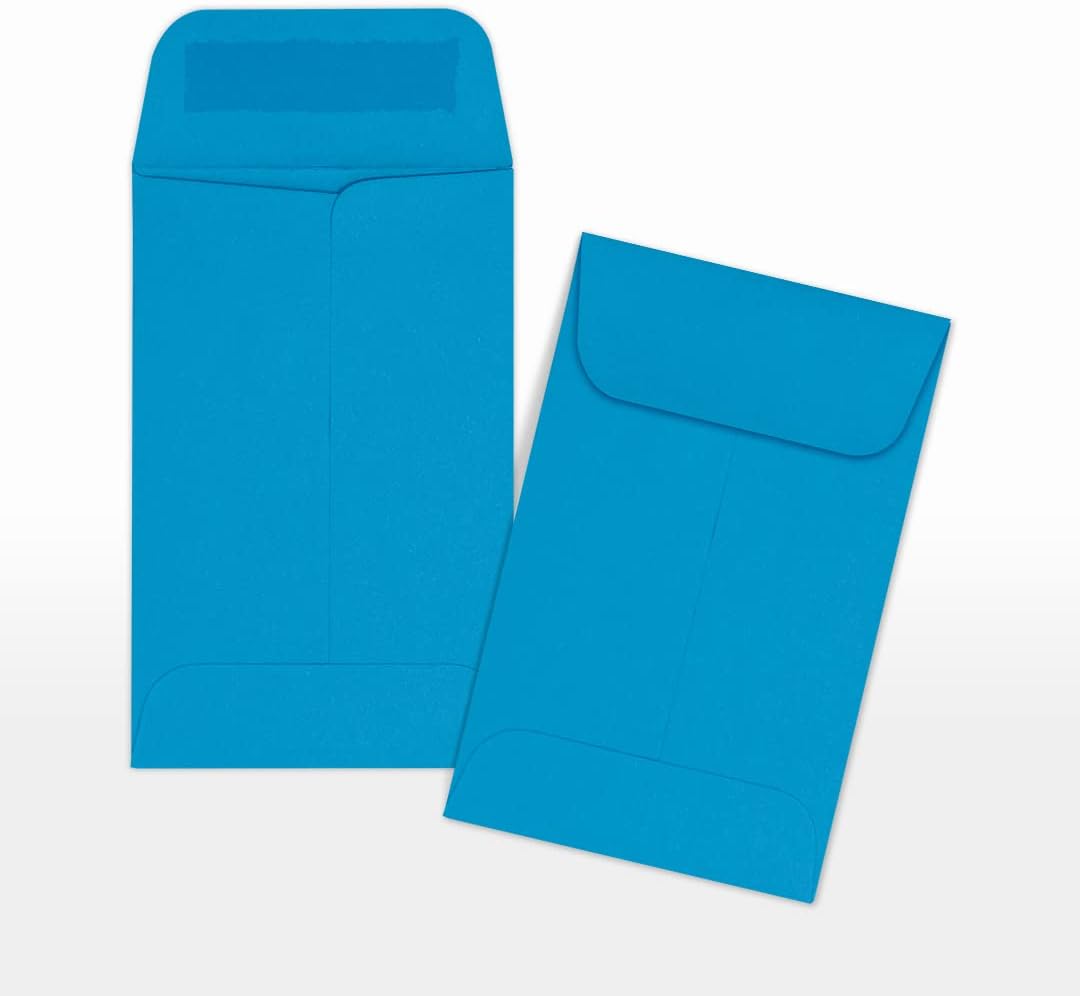 #1 Coin Envelopes, 50 Count, 2 1/4 x 3 1/2 Inches, 80 lb Paper, Pool Blue - photo 4