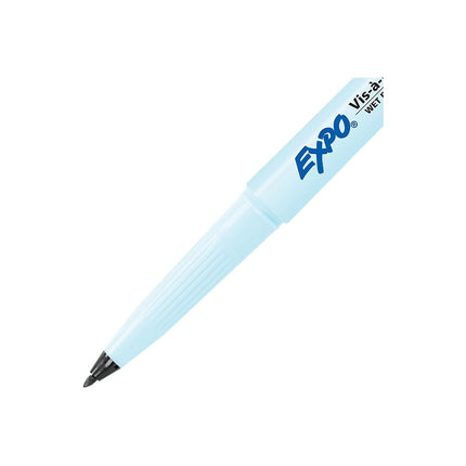 Wet Erase Markers, Semi-Permanent, Black, Ultra Fine Tip, 12 Count - For Writing on Glass, Whiteboards, Mirrors, Calendar, Labeling, Organizing