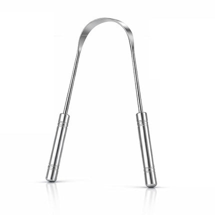 Copper Tongue Cleaner – Reusable U-Shaped Metal Tongue Scraper for Daily Oral Care (Silver, Set-1)