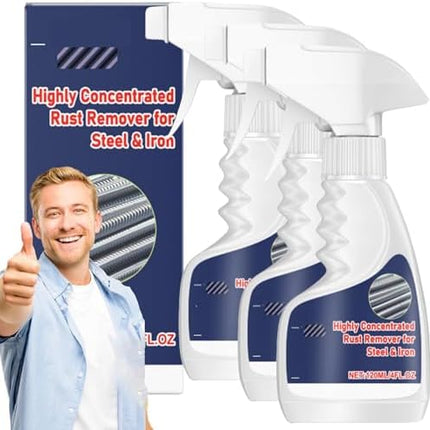 Vedaeyer Rust Remover,Highly Concentrated Steel Rust Remover,Rust Remover for Metal,Tools,Stainless Steel,Automotive Parts,Fast Acting (3pc)