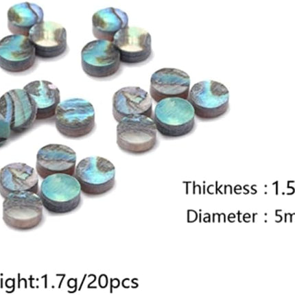 20 Pcs Abalone Shell Material Dots Fingerboard Inlay Dot Guitar Fretboard Dots