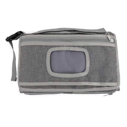 Portable baby changing pad in use on flat surface for safe infant diaper changes