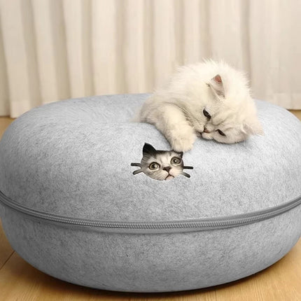 Felt Donut Cat Tunnel Bed - photo 4