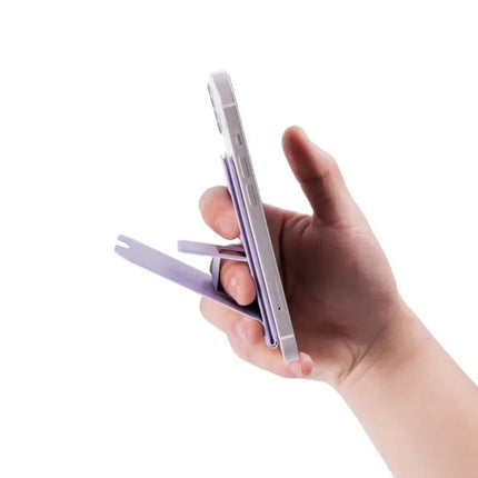 Phone Magnetic Stand Holder for iPhone in portrait orientation on flat surface