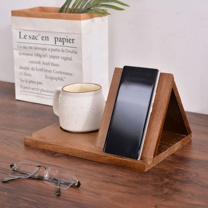Wooden Book Stand With Cup Holder - photo 4