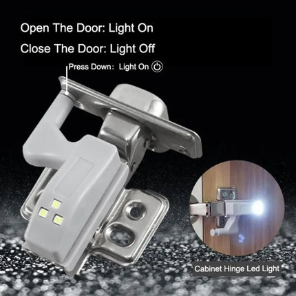 LED Cabinet Hinge Lights motion sensor activated inside wooden cabinet