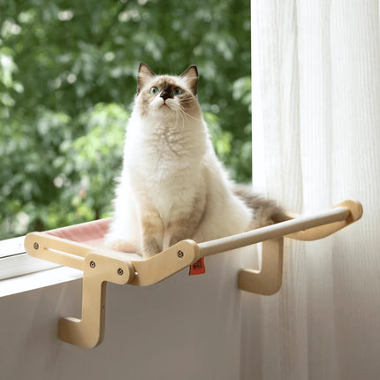 Sturdy hanging cat bed close-up of mounting hardware and reinforced attachment points