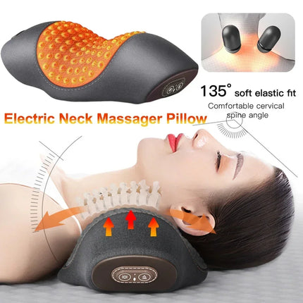 Electric neck massage pillow controls and heating vibration settings