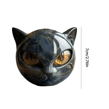 Decorative Black Cat Stone Figurine - photo 4