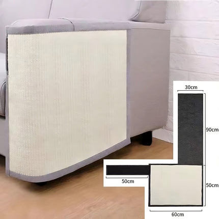Cat sofa protector with sisal texture on couch corner anti-scratch furniture cover