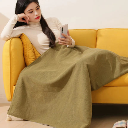 Wearable Electric Heating Blanket heating zones and temperature control panel