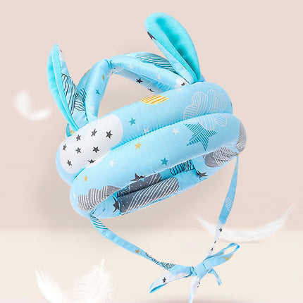 Close-up of toddler safety helmet soft foam padding and breathable material