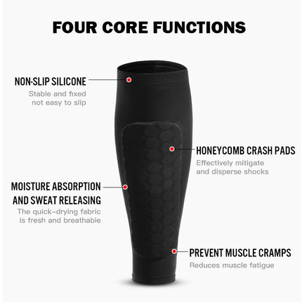 Shin Guard Socks Sleeves with Foam worn on leg