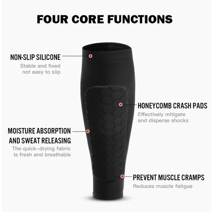Shin Guard Socks Sleeves with Foam worn on leg