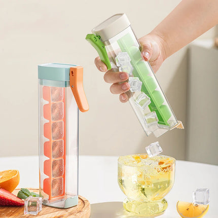 Ice Cube Maker Handle Tray side angle showing ergonomic handle and tray depth