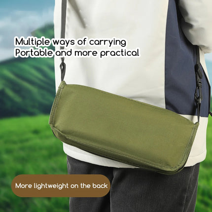 Foldable Backpack Stool worn as a backpack for hands-free carrying