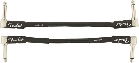 Professional Series Instrument Cable, Guitar Cable, Guitar Accessories, Angle/Angle, Black, 6in, 2-Pack