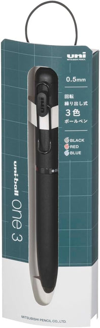 Tri-Color Gel Ink Ballpoint Pen, Black, Red and Blue Ink