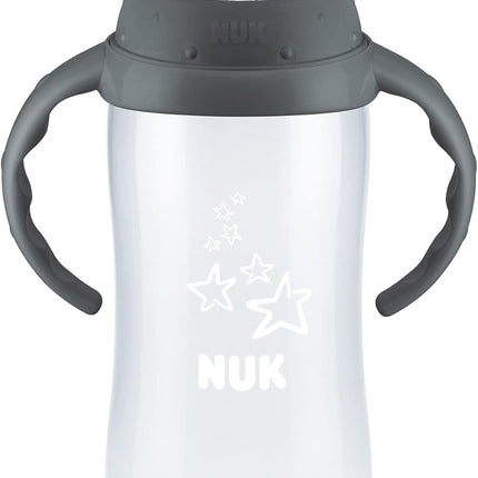 NUK Learner Cup, 10 Ounce, Tritan Gray Star – BPA Free, Spill Proof Sippy Cup