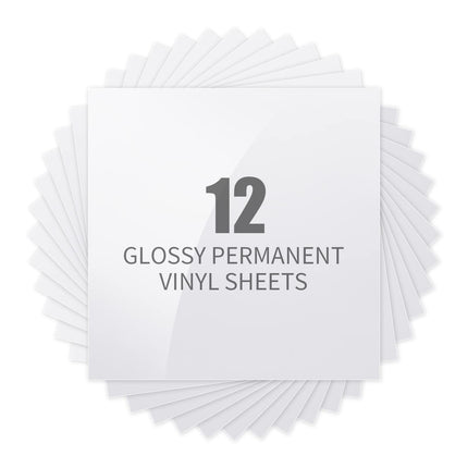 65 Pack Permanent Vinyl, Self Adhesive Vinyl Sheets for Cutting Machine, Permanent Outdoor Sheets for Party Decoration, Sticker, DIY Mug, Car Decal