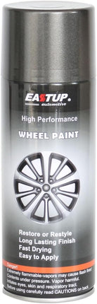 EASTUP Premium Metallic Black Acrylic Enamel Wheel Paint - Brilliant Finish, High Durability, Fade-resistant, Quick Drying Rim Coating Spray Paint.