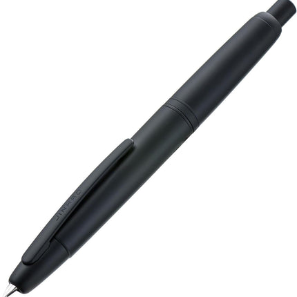 Jinhao 10 Press Fountain Pen with Box, Matte Black Retractable Extra Fine Nib with Ink Converter Set (Clip Version)