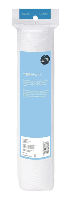 Hypoallergenic Cotton Rounds for Makeup Removal and Skincare, 100 Count, 1 Pack - photo 2