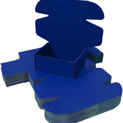50 Pcs 4.3 x 3.1 x 2 inches Corrugated Cardboard Gift Boxes Recyclable Shipping Boxes for Packing Jewelry Ornament Gift Craft Packaging Supplier (Industrial Blue)