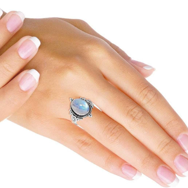SourceToHome FuenteACasa Genuine 925 Sterling Silver Ring Natural Gemstone Pearl — Home & Lifestyle