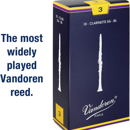 Bb Clarinet Traditional Reeds Strength 3; Box of 10
