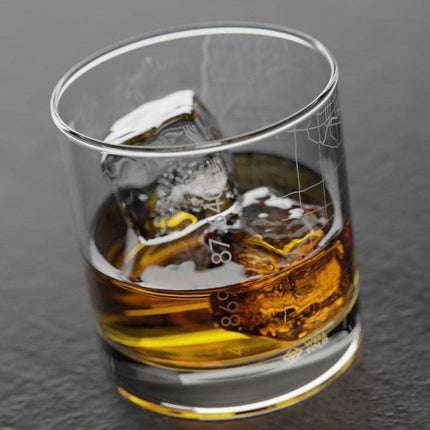 Well Told Engraved Chicago Illinois Map Rocks Glass, Old Fashioned Glassware (11 oz, Clear) Etched Bourbon Tumbler, Gifts For Whiskey Lovers
