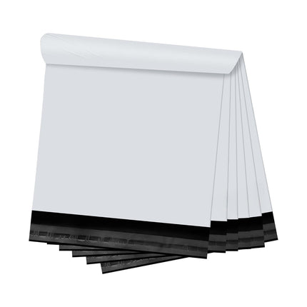 Poly Mailers Shipping Envelope Self Sealing Bags (12x15.5 100pc) (PM100), White