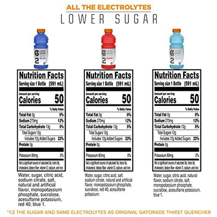 Thirst Quencher Sports Drink, Variety Pack, 20oz Bottles, 12 Pack, Electrolytes for Rehydration