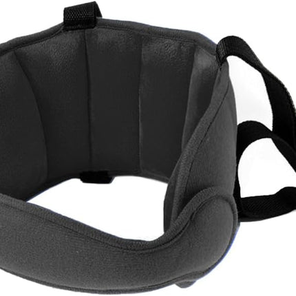 HZEL Car Seat Head Support Band, Soft Comfortable Adjustable Headhold Carseat Neck Relief Support Strap for Sleeping Travelling, Automotive Seat Head Neck Holder Band, Universal Fit (Black)
