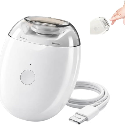 Electric Nail Clipper, Rechargeable 3 Speed Electric Nail Clippers for Seniors & Adults, Baby Electric Nail Trimmer with Light, Compact Electric Automatic Nail Clipper for Nail Care (Pure White)