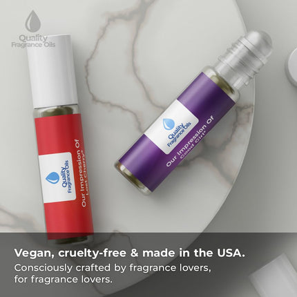 Quality Fragrance Oils' Bacarat Rouge 540 Impression #333 | Long-Lasting Perfume Oil, Alcohol-Free, Strong Scent, 10ml Roll-On | Affordable Alternative to Designer Fragrances