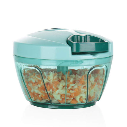 Manual Food Processor Vegetable Chopper, Portable Hand Pull String Garlic Mincer Onion Cutter for Veggies, Ginger, Fruits, Nuts, Herbs, etc., 500ml, Grey