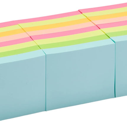 Amazon Basics Mini Rectangular Sticky Notes, 1.5x2 Inches, Bright Colors Self-Stick Pads, Easy to Post for Home, Office, Notebook, 70 sheets/Pad, Pack of 24