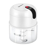 Electric Garlic Chopper, 250ml Mini Food Processor, USB Rechargeable Garlic Mincer, Wireless Small Food Chopper for Onion, Veggie, Ginger, Chili, Fruit, Meat