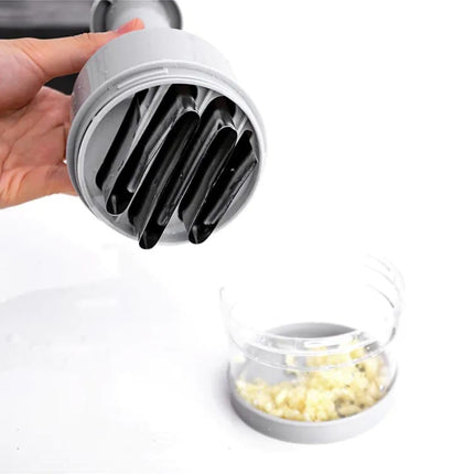 Manual Vegetable & Food Chopper – Handheld Onion, Garlic, Nut & Veggie Cutter, Easy Push-Press, Dishwasher Safe, White
