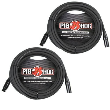 Cables de micrófono XLR de 25 Foot, paquete de 2, grado tour