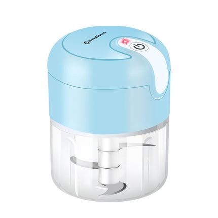 Electric Garlic Chopper, 250ml Mini Food Processor, USB Rechargeable Garlic Mincer, Wireless Small Food Chopper for Onion, Veggie, Ginger, Chili, Fruit, Meat