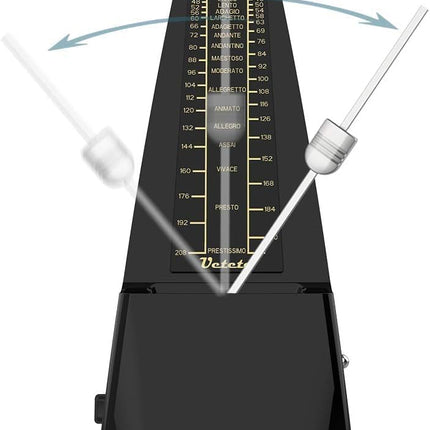 Mechanical Metronome Black/Loud Sound Piano Drum Violin Guitar