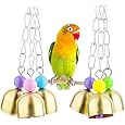 Bonka Bird Toys 1343 Medium Indestructible Pipe Bell Blue Colorful Durable Parrotlet Budgie Finch