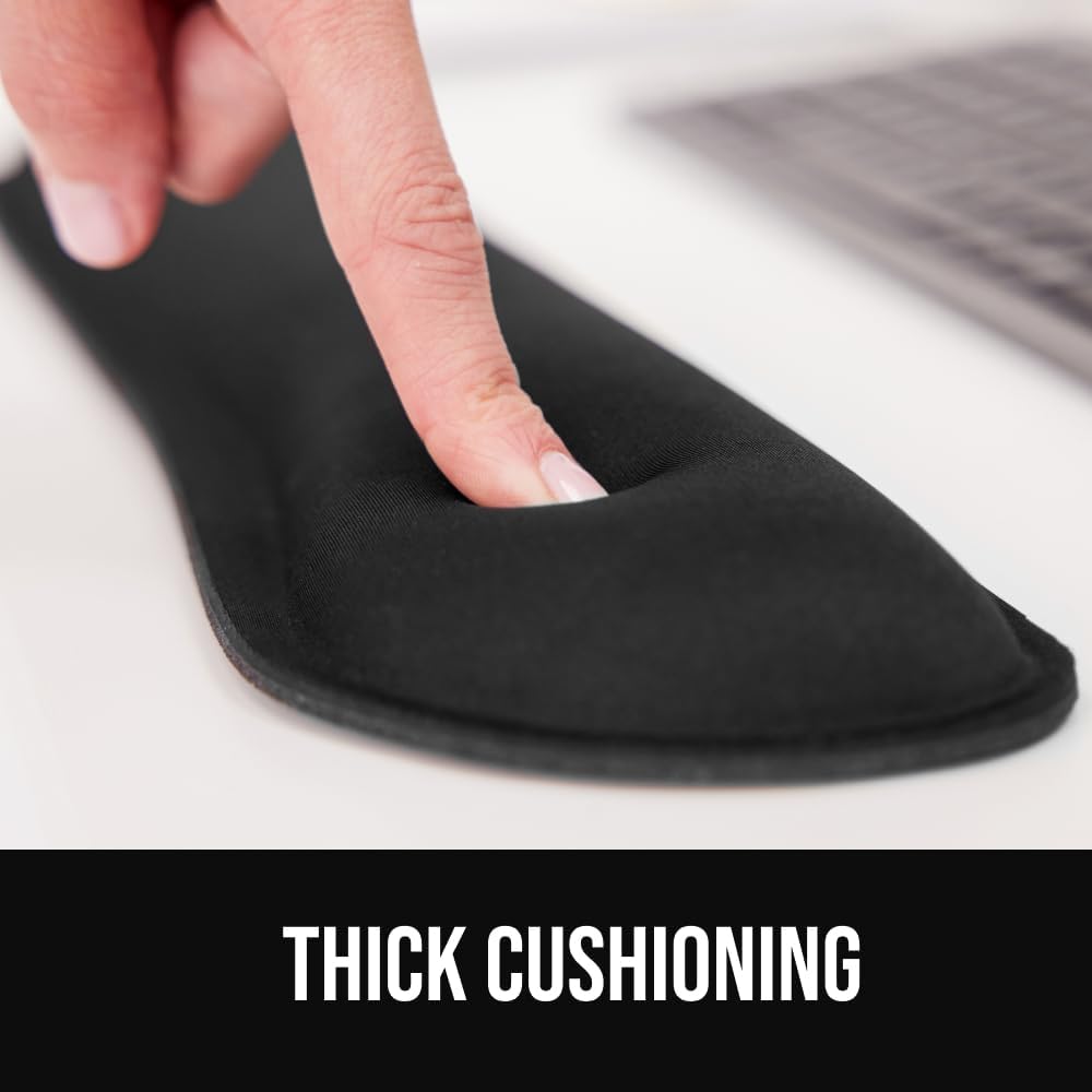 Silky Memory Foam Wrist Rest for Computer Keyboard, Mouse, Ergonomic Design for Typing Pain Relief, Desk - photo 3
