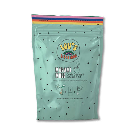 Lou's Libations Craft Cocktail Infusion Kits, Handcrafted Cocktail Mix with Dried Fruits & Spices, Party Gifts for Women & Men (1 Pouch of Madame Mule Mixology Tastes like Moscow Mule, 6-8 Drinks)