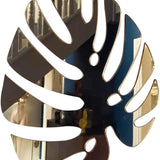 Custom Mirror Leaf, Personalized Mirrored Leaves Acrylic Mirror Leaf Wall Decor Mirrored Gold Leaf Wall Decoration DIY Home Wall Pediments (Six Pack, Style 1)
