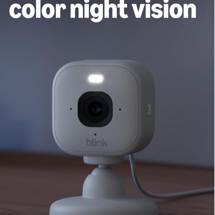 Mini 2K+ (newest model) – Plug-in Home & Pet Indoor Security Camera with 2K video resolution, night vision, enhanced audio, motion detection – 1 camera (White)