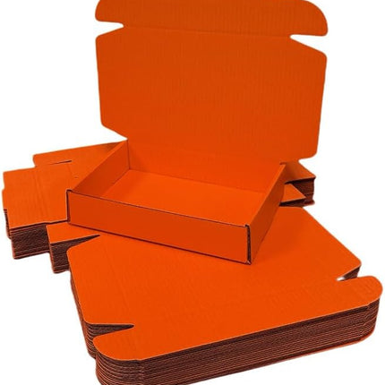 50 Pcs Mini Size Shipping Boxes for Small Business Cardboard Corrugated Mailer Boxes for Shipping Packaging Holidays Craft Gifts Giving Products (Orange Red)